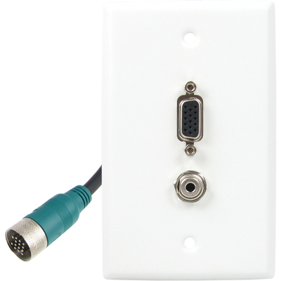 강원전자 TNT RGB+스테레오 월 플레이트 분리형(배관용) 케이블 10m NM-TNTA10S5