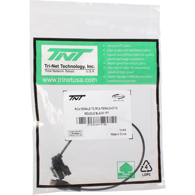 강원전자 TNT RCA F/F 스냅인 멀티미디어 케이블 타입 모듈 0.3m NM-TNTG03