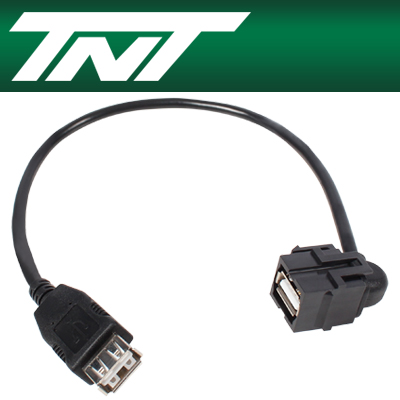 강원전자 TNT USB2.0 AF/AF 스냅인 멀티미디어 케이블 타입 모듈 0.3m NM-TNTG04