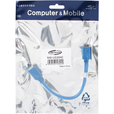 강원전자 넷메이트 USB3.0 BF/MicroB 케이블 젠더 0.15m NM-UG304C