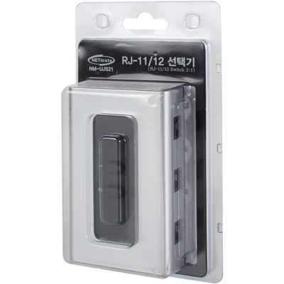 강원전자 넷메이트 RJ-11/12 2:1 양방향 수동선택기(벽걸이형) NM-UJS21