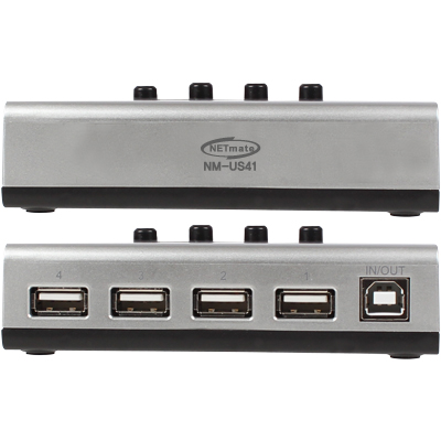 강원전자 넷메이트 NM-US41 USB2.0 4A:1B 수동선택기(벽걸이형)
