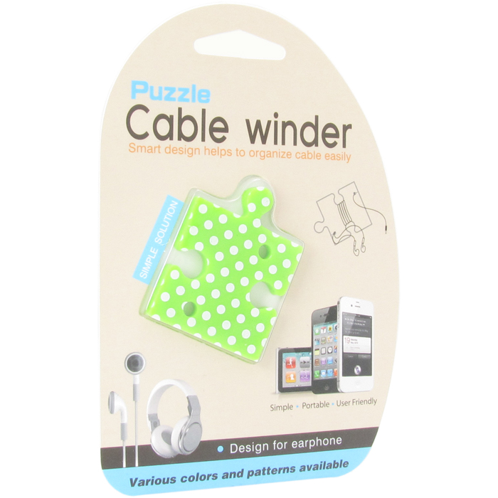 강원전자 넷메이트 퍼즐 이어폰 줄감개(꼬임방지 선 정리기)(그린) NMA-LM28