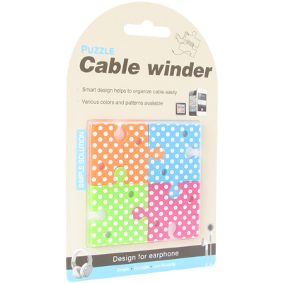 강원전자 넷메이트 퍼즐 이어폰 줄감개 4종 세트(꼬임방지 선 정리기) NMA-LM32