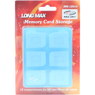강원전자 넷메이트 NMA-LM41 MicroSD+SD 메모리카드 케이스(12매/블루)
