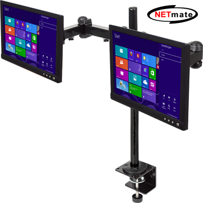 강원전자 넷메이트 3단 관절형 듀얼 모니터 거치대 NMA-LM56