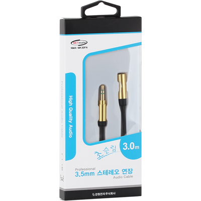 강원전자 넷메이트 NMA-MK30FN 초슬림 스테레오 연장 케이블 New 3m (OFC/금도금/AUX 케이블)