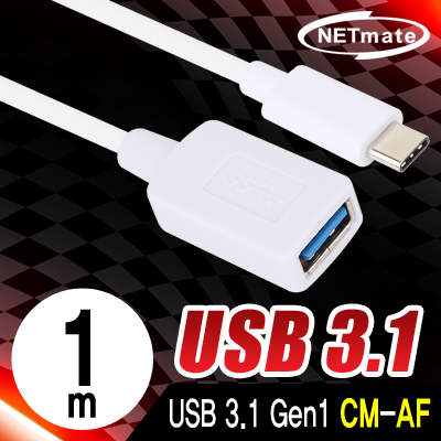 강원전자 넷메이트 USB3.1 Gen1 CM-AF 케이블 1m (화이트) NMC-CF310W
