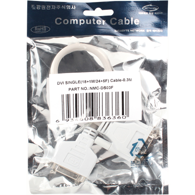 강원전자 넷메이트 NMC-DS03F DVI-D 싱글링크 연장 케이블 0.3m
