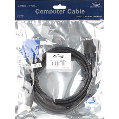 강원전자 넷메이트 NMC-G1630PU KVM 2 in 1 케이블 3m (RGB, USB)