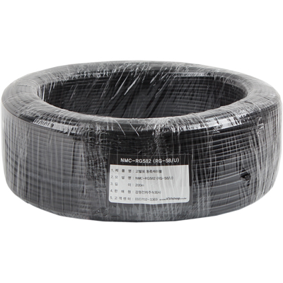 강원전자 넷메이트 RG-58 고주파 동축 케이블(주석도금 연동선/5합/50ohm) 200m NMC-RG582