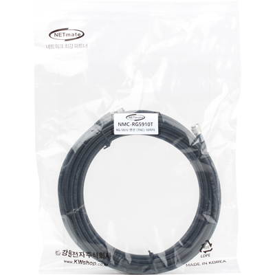 강원전자 넷메이트 RG-59 TNC-TNC 고주파 동축 케이블(주석도금 연동선/6합/75ohm) 10m NMC-RG5910T