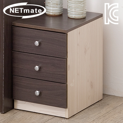강원전자 넷메이트 NMK-OD303 3단 서랍장 (월넛)