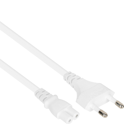 강원전자 넷메이트 220V 전용 2구(8자) AC 파워 케이블 0.6m(화이트) NMP-KPC806W