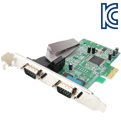 강원전자 넷메이트 2포트 PCI Express 시리얼카드(MOS)(슬림PC겸용) NMS-ES2