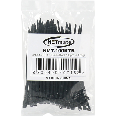 강원전자 넷메이트 2.5x100mm 케이블 타이 (블랙/100EA) NMT-100KTB