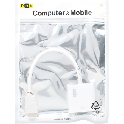 강원전자 PnK HDMI to VGA(RGB) 컨버터(케이블 타입/무전원) P084A