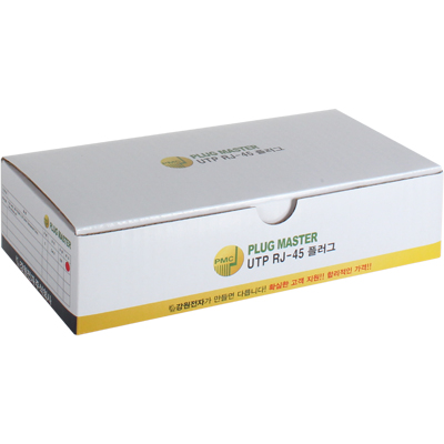 강원전자 플러그마스터 UTP CAT.6 RJ-45 8P8C 플러그&부트(100개) P8-039