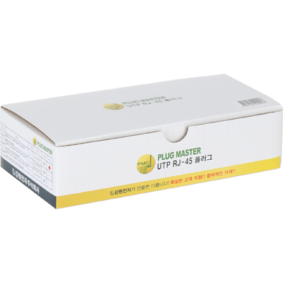 강원전자 플러그마스터 STP CAT.7/CAT.6A RJ-45 8P8C 플러그 - Straight 핀(100개) P8-042N