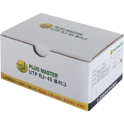강원전자 플러그마스터 P8-064 STP CAT.7/CAT.6A RJ-45 8P8C 플러그 - Two Prongs 핀(낱개)