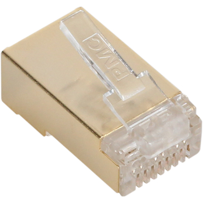 강원전자 플러그마스터 STP CAT.7/CAT.6A RJ-45 8P8C 플러그 - Two Prongs 핀(100개) P8-064N