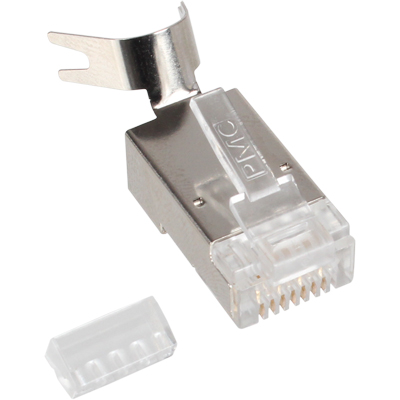 강원전자 플러그마스터 STP CAT.7/CAT.6A RJ-45 8P8C 플러그 - Two Prongs 핀(100개) P8-069N