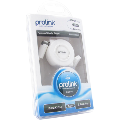 프로링크 PMM141RAN-0100 PMM시리즈 iPhone·iPod·iPad 스테레오-Dock 자동감김 케이블 New 1m (OFC/애플 정품 커넥터)