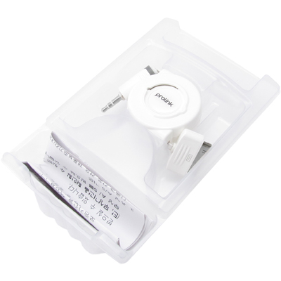 프로링크 PMM141RAN-0100 PMM시리즈 iPhone·iPod·iPad 스테레오-Dock 자동감김 케이블 New 1m (OFC/애플 정품 커넥터)