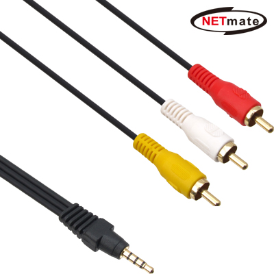강원전자 넷메이트 ST->RCA 3선 케이블 1.5m NMA-SR315