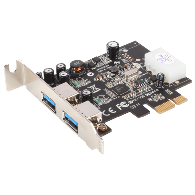 강원전자 넷메이트 USB3.1 Gen1 2포트 PCI Express 카드(Renesas/NEC)(슬림PC겸용) U-710
