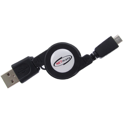 강원전자 넷메이트 USB2.0 마이크로 5핀(Micro B) 자동감김 케이블 NMC-UMB08R