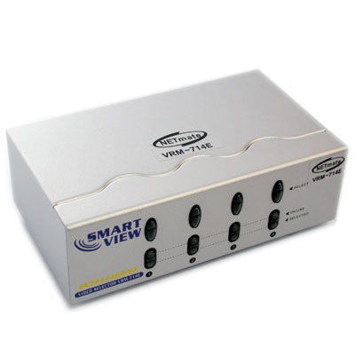 강원전자 넷메이트 고해상도 4:1 모니터 수동선택기 VRM-714E