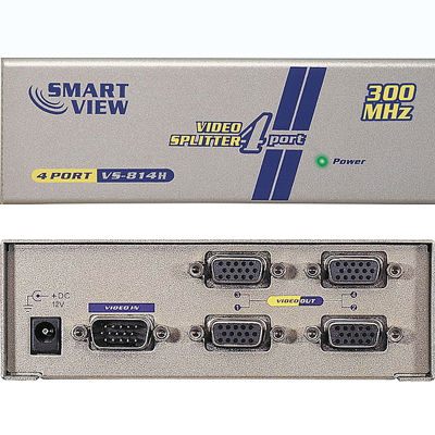 강원전자 넷메이트 고해상도 1:4 모니터 분배기(300MHz) VS-814H