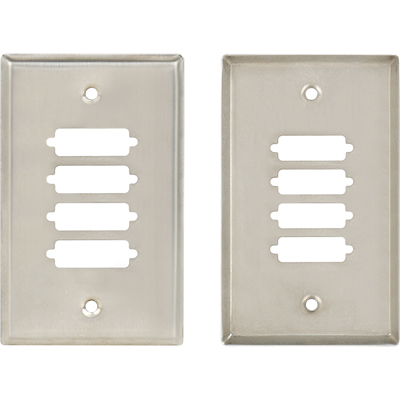 강원전자 TNT 4포트 스테인리스 페이스 플레이트 NM-TNT118