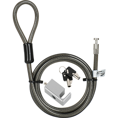 강원전자 넷메이트 컴퓨터 도난방지 와이어 잠금장치(키 타입/mm6.0mm/1.8m) NM-SLL08M