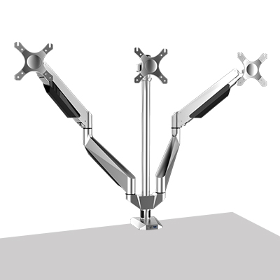 강원전자 넷메이트 NMA-LT523 3단 관절형 트리플 모니터 거치대(기계식/가스스프링/USB/Audio)