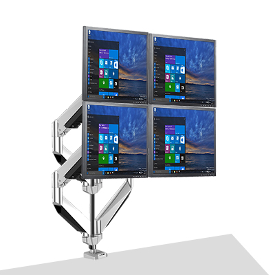 강원전자 넷메이트 NMA-LT524 3단 관절형 쿼드 모니터 거치대(기계식/가스스프링/USB/Audio)