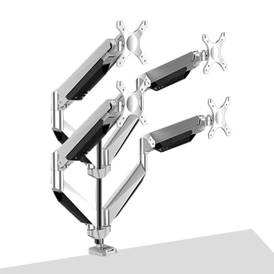 강원전자 넷메이트 NMA-LT524 3단 관절형 쿼드 모니터 거치대(기계식/가스스프링/USB/Audio)
