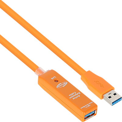 강원전자 넷메이트 USB3.0 리피터 7m (오렌지/전원 아답터 포함) CBL-302OR-7M