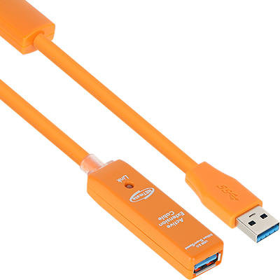 강원전자 넷메이트 USB3.0 리피터 20m (오렌지/전원 아답터 포함) CBL-302OR-20M