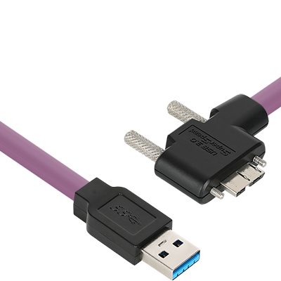 강원전자 넷메이트 USB3.0 High-Flex AM-MicroB 케이블 2m (독일 igus 선재/꺾임/Lock) CBL-HFPD3igMBS-2mLA