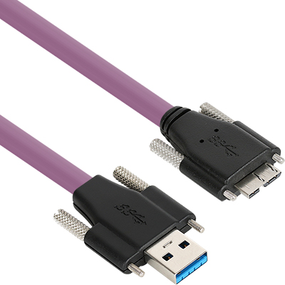 강원전자 넷메이트 USB3.0 High-Flex AM-MicroB 케이블 2m (독일 igus 선재/Lock) CBL-HFPD3igMBSS-2m