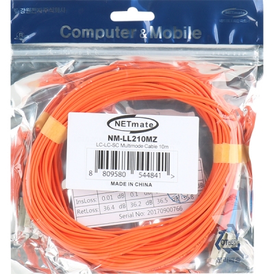 강원전자 넷메이트 광점퍼코드 LC-LC-2C-멀티모드 10m NM-LL210MZ