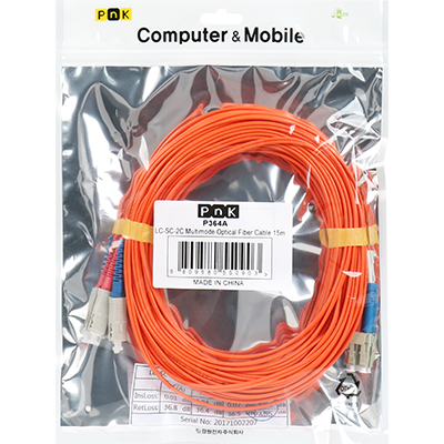 강원전자 PnK 광점퍼코드 LC-SC-2C-멀티모드 15m P364A