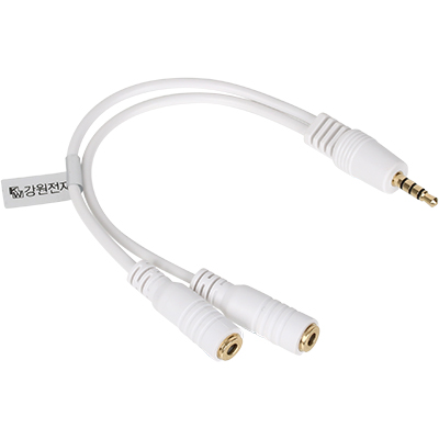 강원전자 넷메이트 스테레오[4극] Y형 케이블 0.18m NM-GSTY04