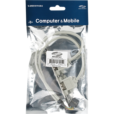 강원전자 넷메이트 USB2.0 2포트 메인보드 연결 케이블 브라켓 NM-SWT001