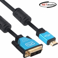강원전자 넷메이트 HDMI to DVI Blue Metal 케이블 2m NM-HD02BZ