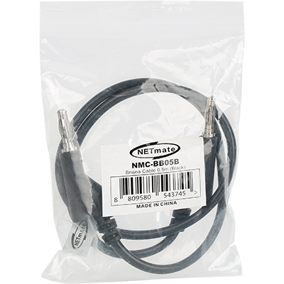 강원전자 넷메이트 바나나 플러그/잭 케이블 0.5m (블랙) NMC-BB05B