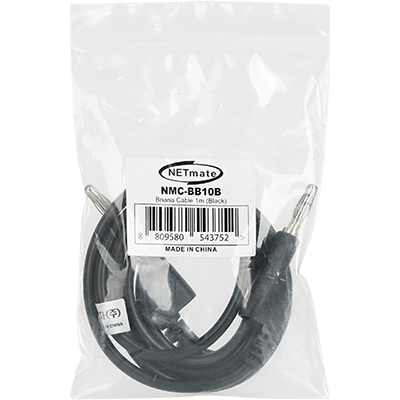 강원전자 넷메이트 바나나 플러그/잭 케이블 1m (블랙) NMC-BB10B