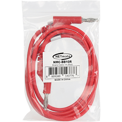강원전자 넷메이트 바나나 플러그/잭 케이블 1m (레드) NMC-BB10R